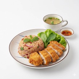 V13 ข้าวยำลาบแซ่บไก่กรอบ
