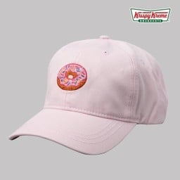 หมวกแก๊ป คริสปี้ครีม สีชมพู