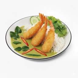 U22 ข้าวเทมปุระกุ้งซอสเขียวหวาน