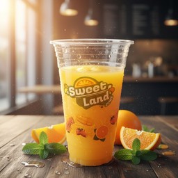 น้ำส้ม แบบแก้วไม่ใส่น้ำแข็ง