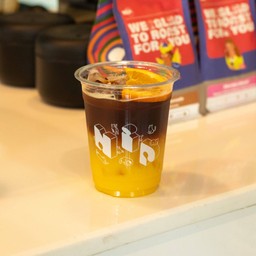 No-Som (Iced Espresso shot with Orange Juice)