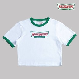 เสื้อครอป คริสปี้ครีม โบว์ไท