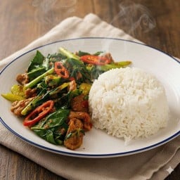 ข้าวเครื่องแกง หมูชิ้นหมักนุ่ม