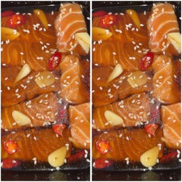 แซลมอนดอง+น้ำจิ้มซีฟู๊ด