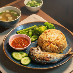 ข้าวผัดน้ำพริกปลาทู