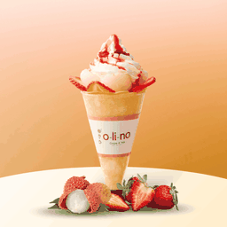 เครปเย็นสตรอว์เบอร์รี ลิ้นจี่ โรเซ่