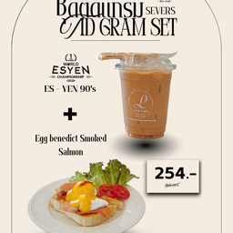 ชุดติดแกรม Es-Yen 90s + Egg Benedict Smoke Salmon