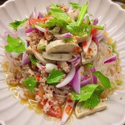 ยำวุ้นเส้นหมูสับ+หมูยอ