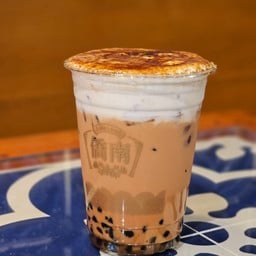 ชานมไข่มุกบราวชูก้า พ่นไฟ