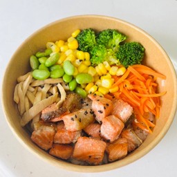 ข้าว poke salmon