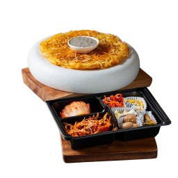 แพนเค้กมันฝรั่ง และซอสครีมทรัฟเฟิล