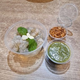 กุ้งแช่น้ำปลากวน น้ำจิ้มแซ่บ