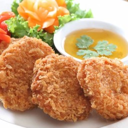 ทอดมันกุ้ง 3 ชิ้น