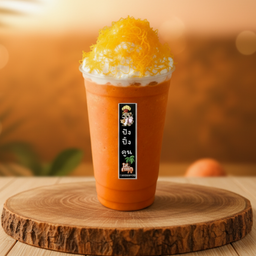 ชาไทยปั่นวิปปิงครีมฝอยทอง