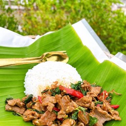 กะเพราเนื้อโคขุน