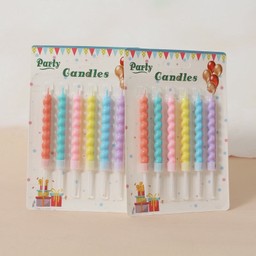 เทียนเกลียวหนาสีพาสเทล