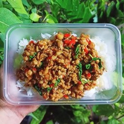 กะเพราหมูสับ