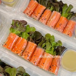สลัดโรลปูอัด ผักไฮโดรโปนิกส์
