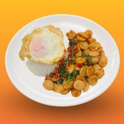 กะเพราไส้กรอกไก่