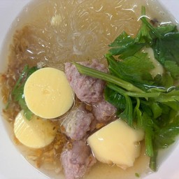 แกงจืด วุ้นเส้น+เต้าหู้+หมูสับ