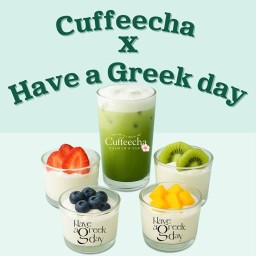 Cuffeecha x Haveagreekday มัทฉะและกรีกโยเกิร์ต หนองแขม