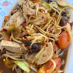 ส้มตำปลาร้า-หมูยอ