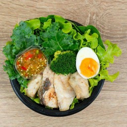 ปลากะพงย่างจิ้มซีฟู๊ดแซ่บ (Keto)