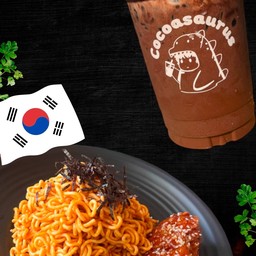 [เซตสุดฮิต] รามยอนเผ็ด+ไก่ซอสเกาหลี + โกโก้