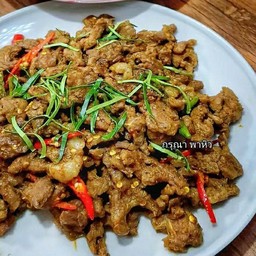 ข้าว คั่วกลิ้ง เนื้อชิ้น