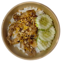 สามชั้นทอดกระเทียม ( กับข้าว)