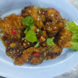 เนื้อปลาราดพริก