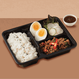 ชุดข้าวกะเพราเนื้อวากิวสับ