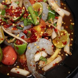 ตำกุ้งสด