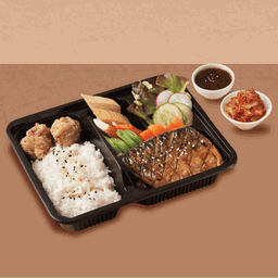 ชุดข้าวปลาซาบะเทอริยากิ คู่ไก่คาราอาเกะ