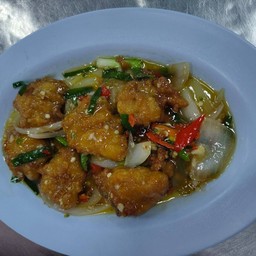 เนื้อปลาผัดพริกสด
