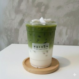 มัทฉะลาเต้มะพร้าว