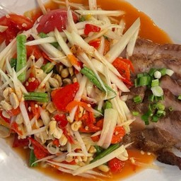 ตำไทยคอหมูย่าง