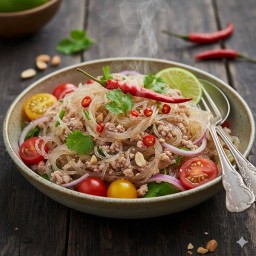 ยำ เส้นแก้ว《 หมูสับ 》