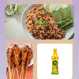 [เซตสุดฮิต] ลาบหมู + ชุดเซ็ทปีกไก่ย่าง3ไม้+ข้าวหนียว1ห่อ + อิชิตัน280มล.