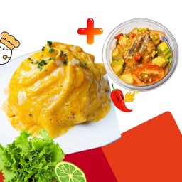 👍ข้าวยำปลากระป๋องไข่ข้น🏅