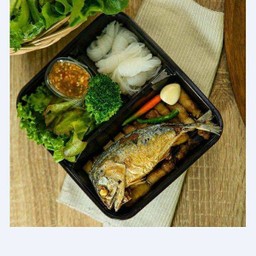 เมี่ยงปลาทูเกยหมูสามชั้นย่าง (Keto)