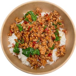 กะเพราหมูสับ (กับข้าว)