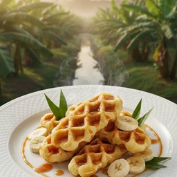 วาฟเฟิลกล้วยหอมจอมซน