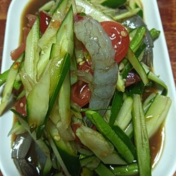 ตำแตงปูปลาร้ากุ้งสด