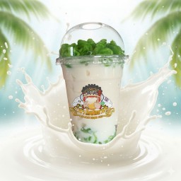 น้ำมะพร้าวปั่น+ลอดช่อง