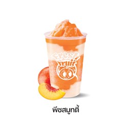 พีชสมูทตี้  (ทางร้านปั่นใส่นม)