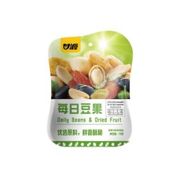 ถั่วรวมทอดกรอบผสมผลไม้แห้ง 75g.