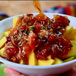 มะม่วง3รสคลุกน้ำปลาหวาน