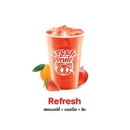 Refresh สตอเบอรี่ แอปเปิ้ล ส้ม