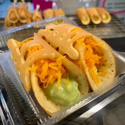 สังขยาใบเตย+ฝอยทอง 2 ชิ้น